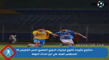 «نتائج مثيرة» نتائج مباريات الدوري المصري أمس الخميس 14 أغسطس تعرف على أبرز أحداث الجولة